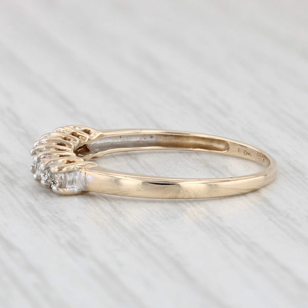 Diamond Stackable Ring 14k Yellow Gold Wedding Anniversary Size 7