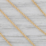 0.80ctw Diamond Y Necklace 14k Yellow Gold 18" Wheat Chain