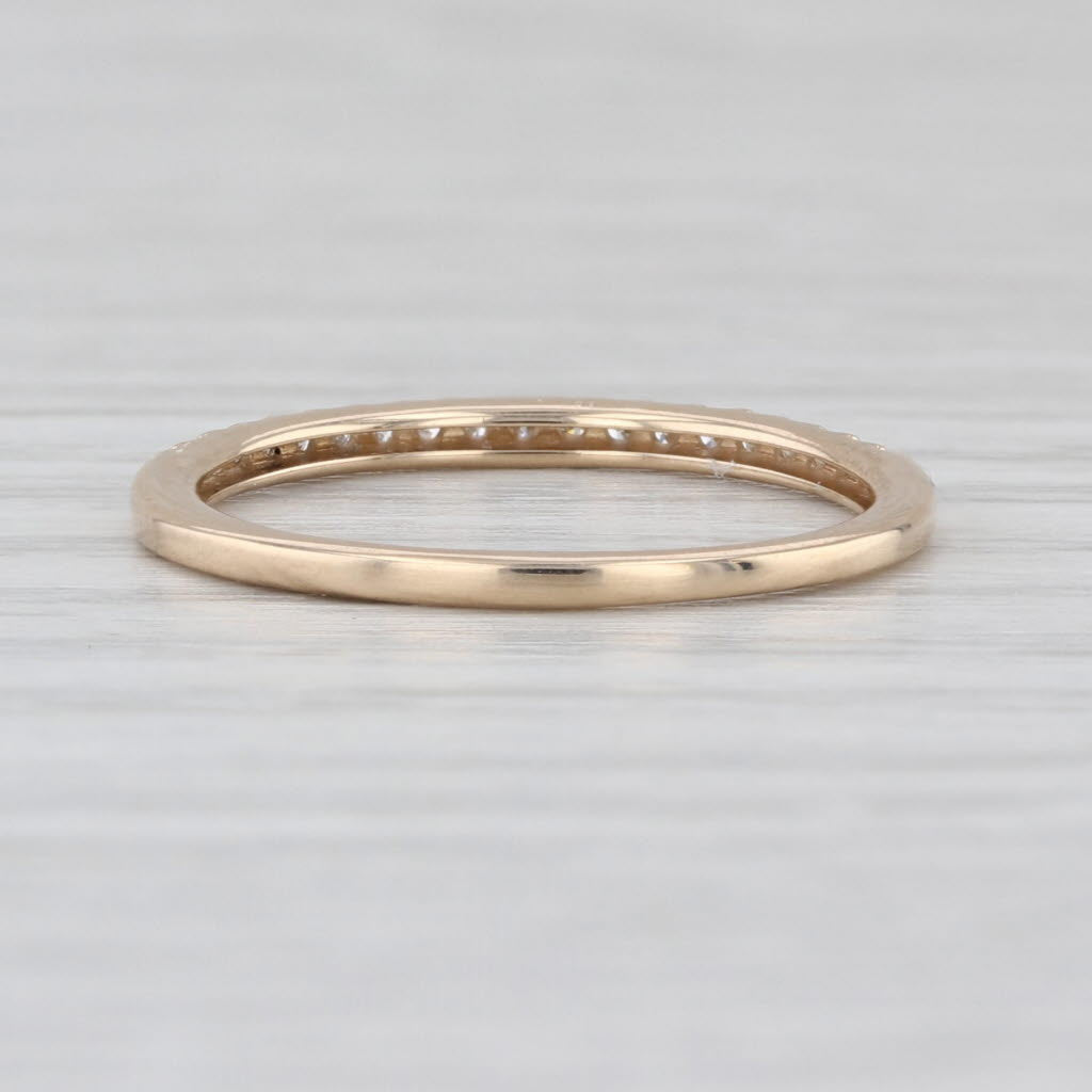 0.13ctw Diamond Wedding Band 10k Yellow Gold Stackable Size 6