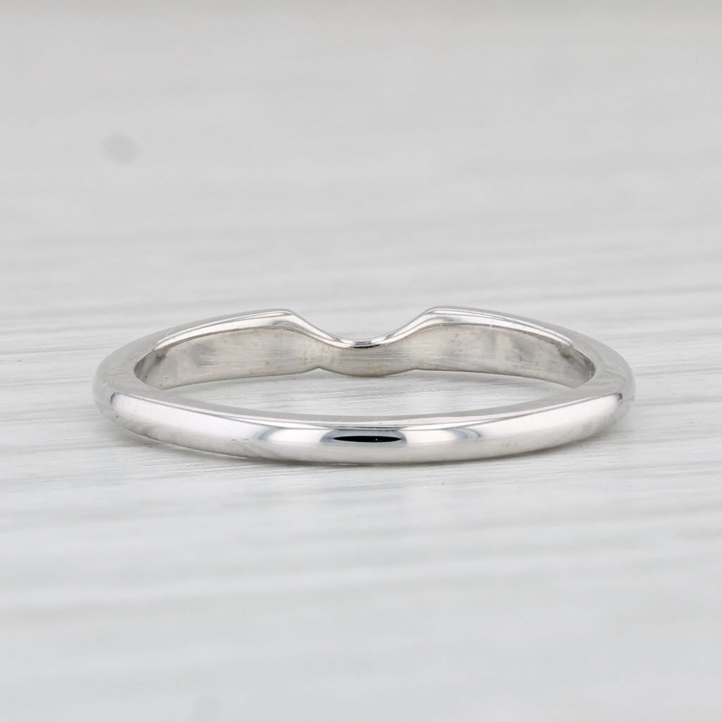 Light Gray Wedding Band Guard 14k White Gold Size 5.75 Stackable Ring