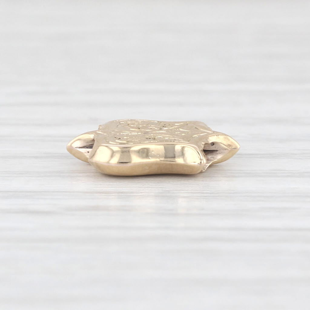 Antique Slide Bracelet Charm 14k Yellow Gold Ornate