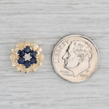 Vintage Richard Klein 0.50ctw Sapphire Flower Slide Bracelet Charm 14k Gold