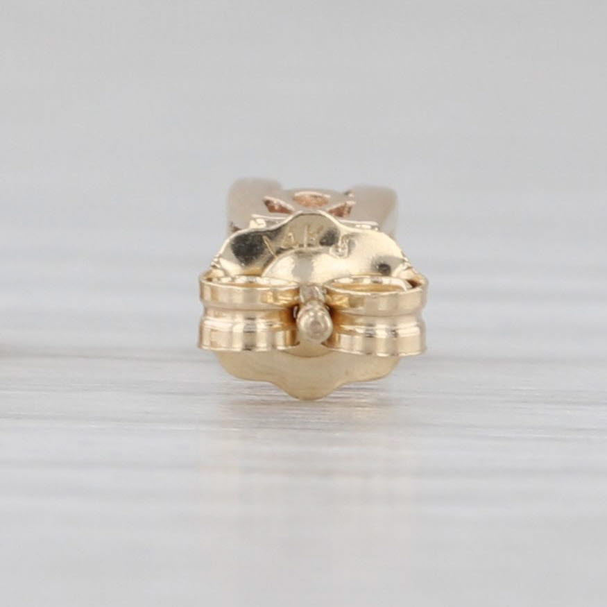 Light Gray 0.32ctw Princess Diamond Solitaire Stud Earrings 14k Yellow Gold