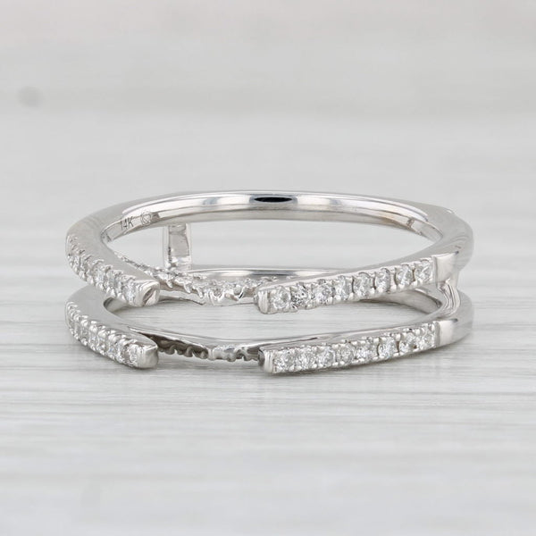 0.15ctw Diamond Ring Jacket Guard 14k White Gold Size 7.25 Engagement Wedding