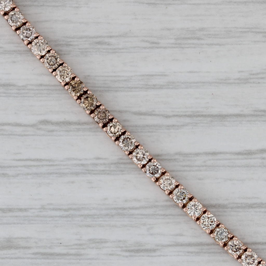Gray Le Vian 1.75ctw Diamond Tennis Bracelet 14k Rose Gold Adjustable Bolo