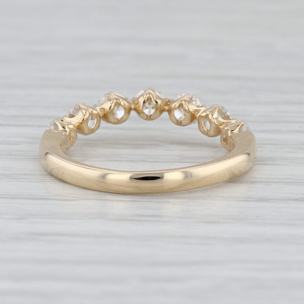New 1.01ctw Lab Grown Diamond Wedding Band 14k Gold Sz 6.25 Stackable Ring