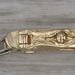 1ctw Diamond Bar & Circle Link Bracelet 14k Yellow White Gold 6.75" 5.7mm