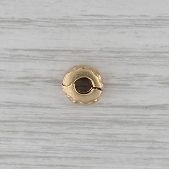 Authentic Pandora 750243 Heart Clip Bead Charm 14k Gold ALE