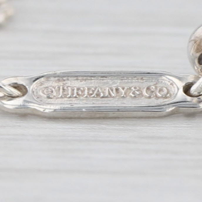 Tiffany Somerset Love Knot Pendant Necklace w/ Pouch Sterling Silver 16"