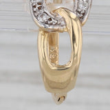 Gray 0.10ctw Diamond Drop Earrings 18k Yellow Gold Snap Top Pierced
