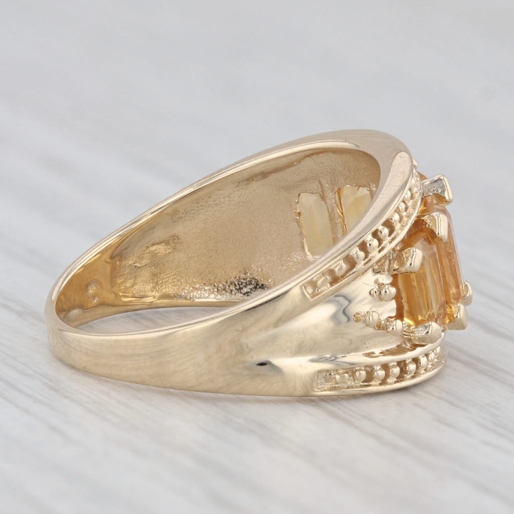 Gray 3.75ctw Graduated Citrine Ring 10k Yellow Gold Size 7