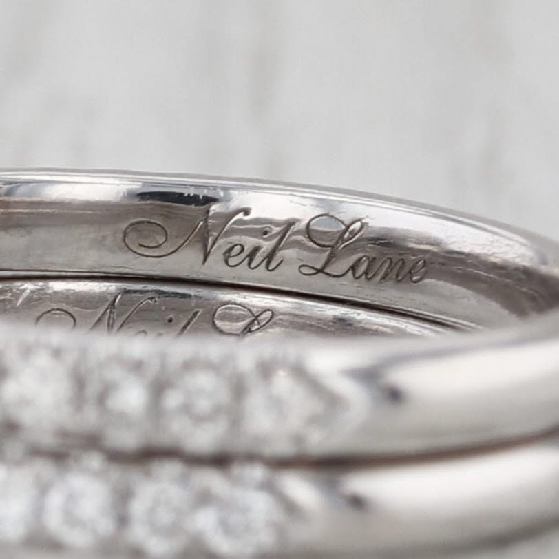 Neil Lane 1.45ctw Diamond Halo Engagement Ring Wedding Band Bridal Set 14k Gold
