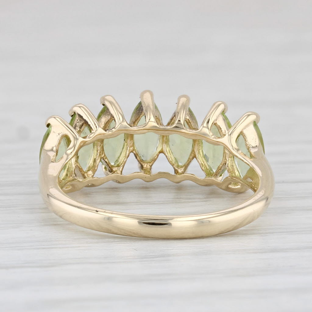 Light Gray 1.50ctw Marquise Peridot Ring 10k Yellow Gold Size 5