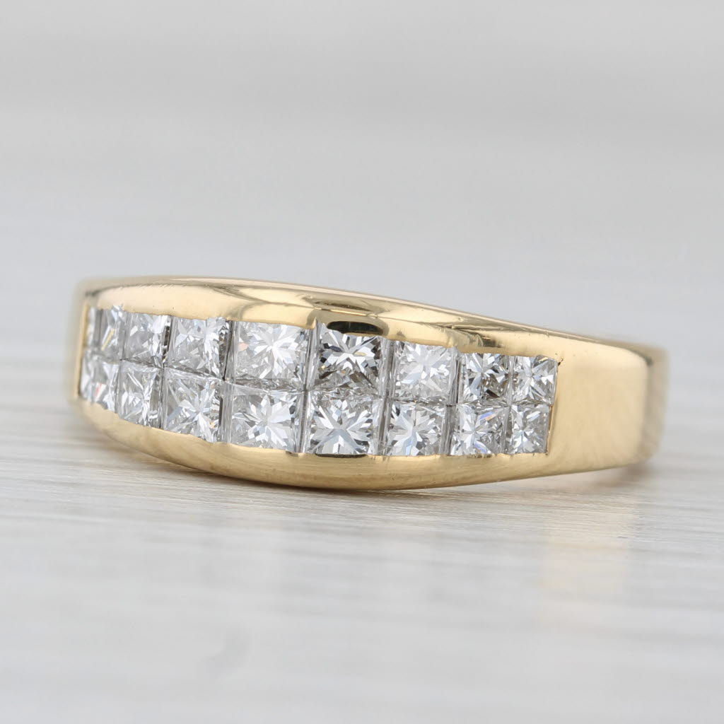 Light Gray 0.59ctw Diamond Ring 18k Yellow Gold Size 8.5 Wedding Band