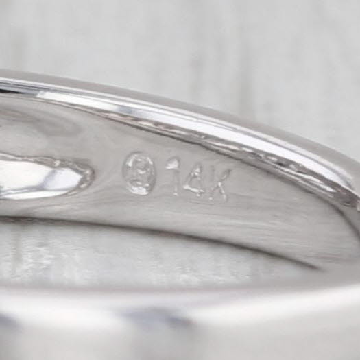 0.40ctw Diamond Wedding Band 14k White Gold Size 8.25 Stackable Anniversary