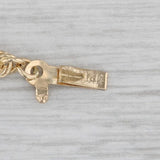 Gray Rope Chain Bracelet 14k Yellow Gold 7" 3.1mm