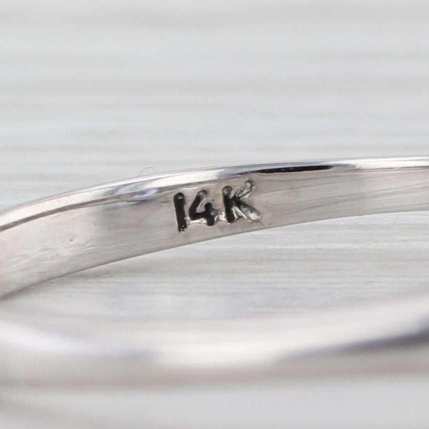 0.62ctw Oval Tanzanite Diamond Ring 14k White Gold Size 6.25