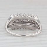 Vintage 0.80ctw Tiered Diamond Ring 14k White Gold Size 6.25 Anniversary