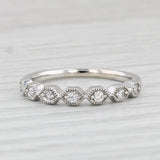 Light Gray 0.15ctw Diamond Ring 10k White Gold Size 6.75 Stackable Wedding Anniversary Band