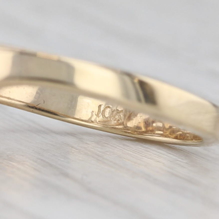 0.90ctw Diamond Bypass Ring 10k Yellow Gold Size 6.5 Cluster