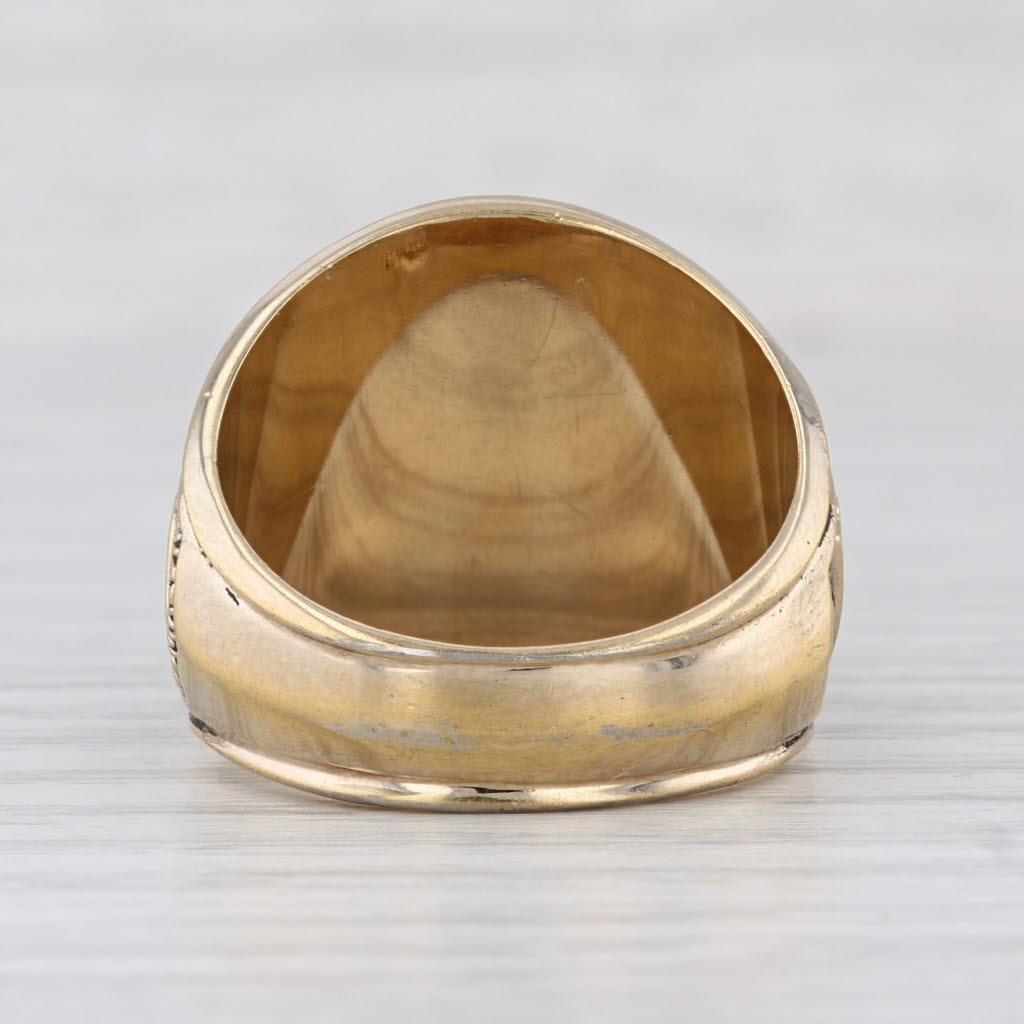 USAF Air Force Military Signet Ring Gold Alloy Lab Created Spinel Size 11.5