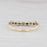 0.33ctw Blue Sapphire Diamond Contoured Ring Guard Stackable Size 6.75 14k Gold