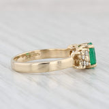 Light Gray 1ctw Oval Emerald Diamond Ring 14k Yellow Gold Size 7.25