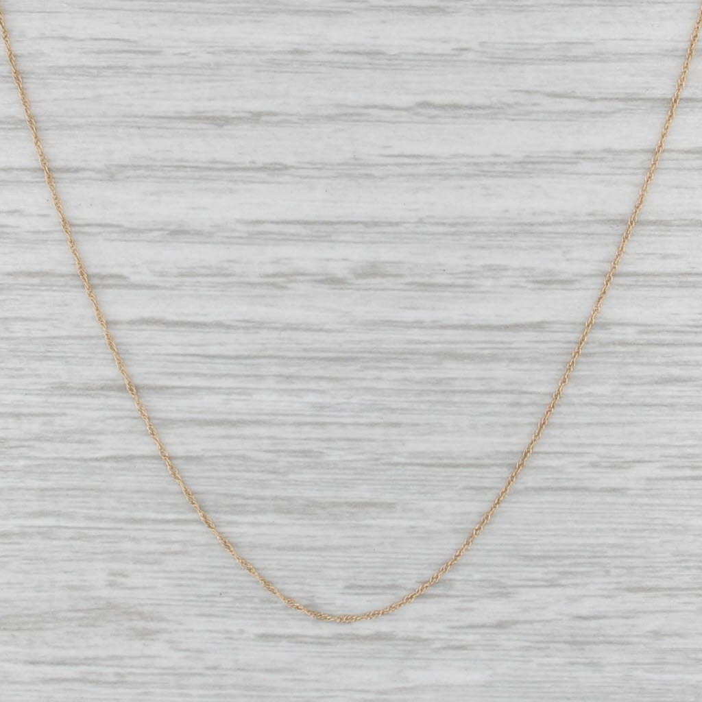 Fine Rope Chain Necklace 14k Yellow Gold 18.25" 0.6mm