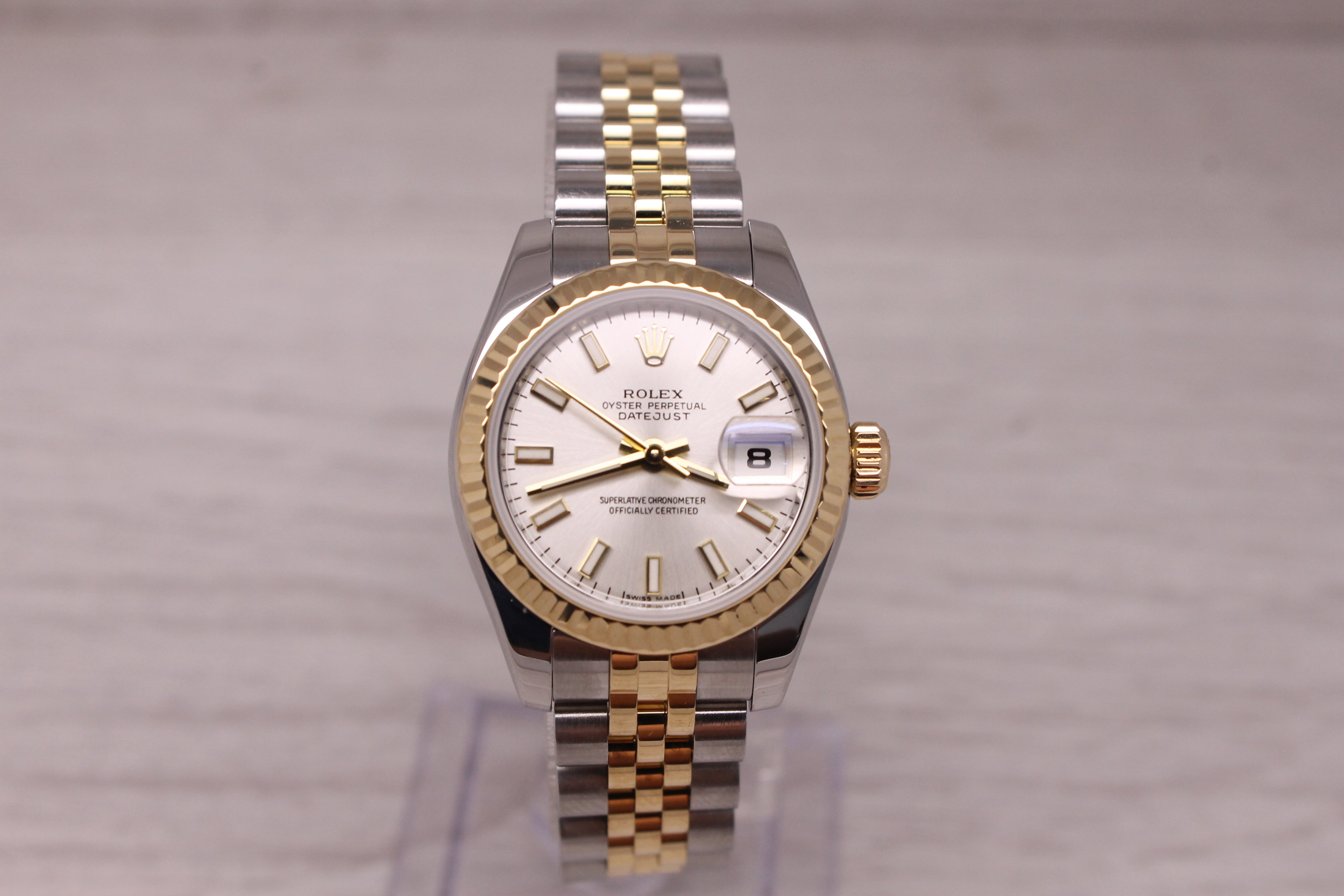 2009 Rolex Datejust Ladies ref 179173 18k Gold & Steel Hidden Clasp Jubilee