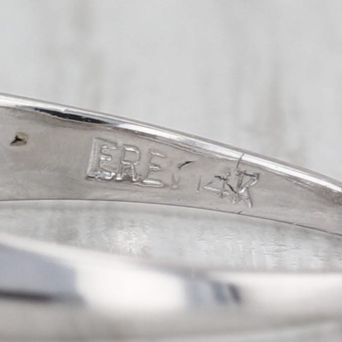 0.74ctw Diamond Anniversary Band 14k White Gold Wedding Ring Size 9 Stackable