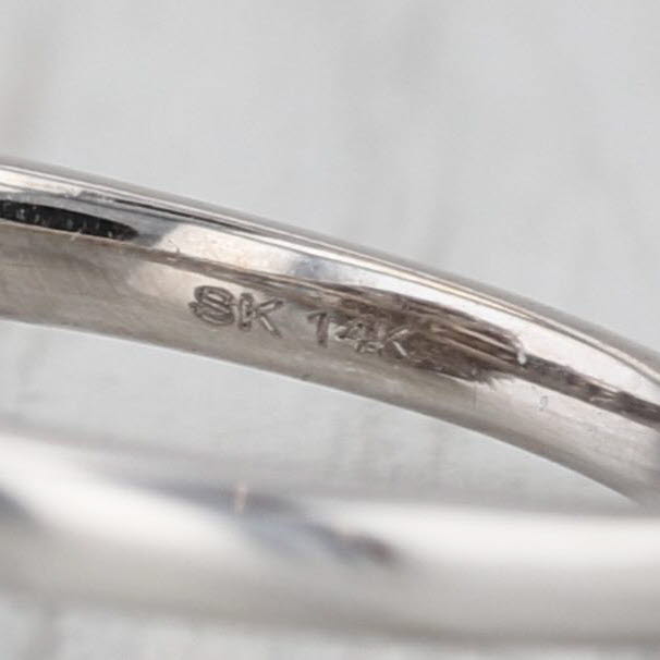 1ctw Round Diamond Halo Engagement Ring 14k White Gold Size 7 Cathedral