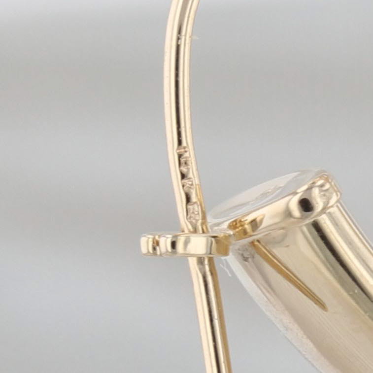 Oval Hoop Earrings 14k Yellow Gold Snap Top Hoops
