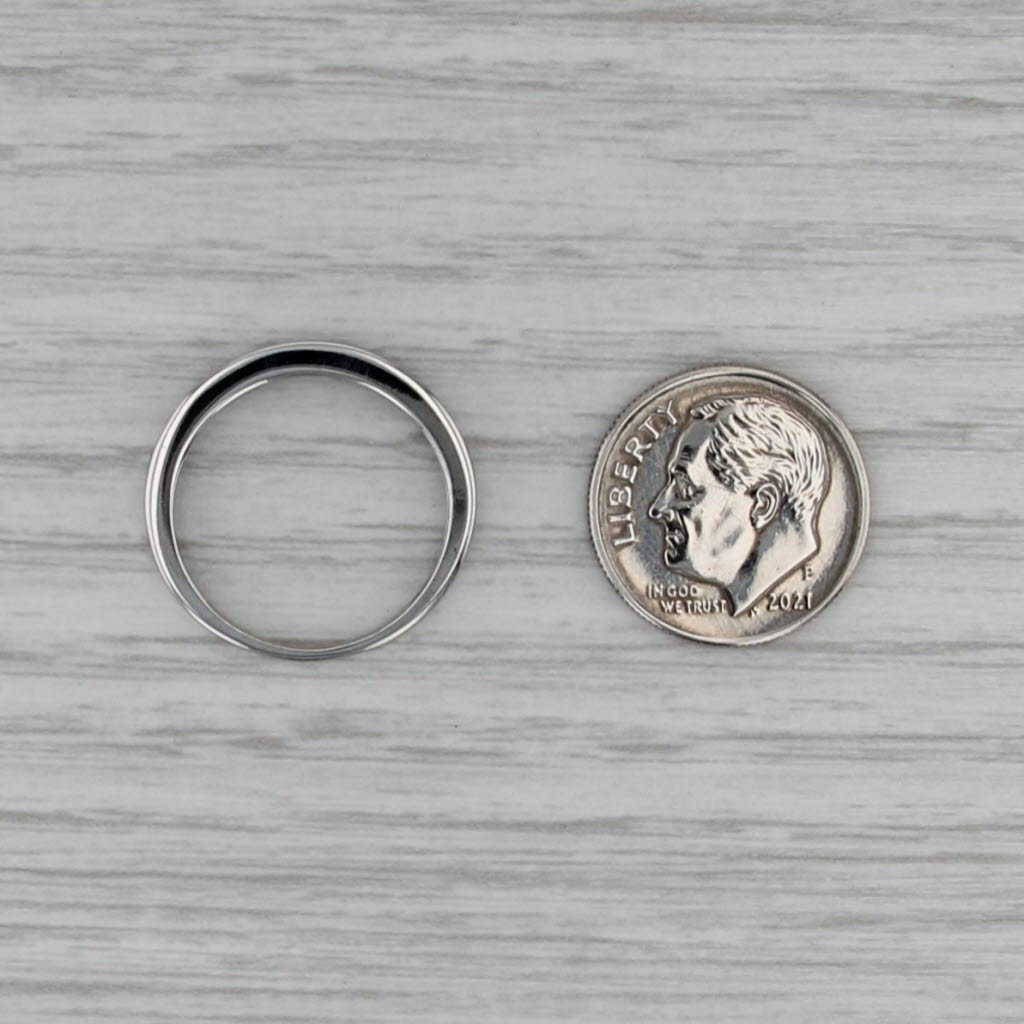 0.23ctw Diamond Wedding Band 14k White Gold Stackable Anniversary Ring Size 6.5