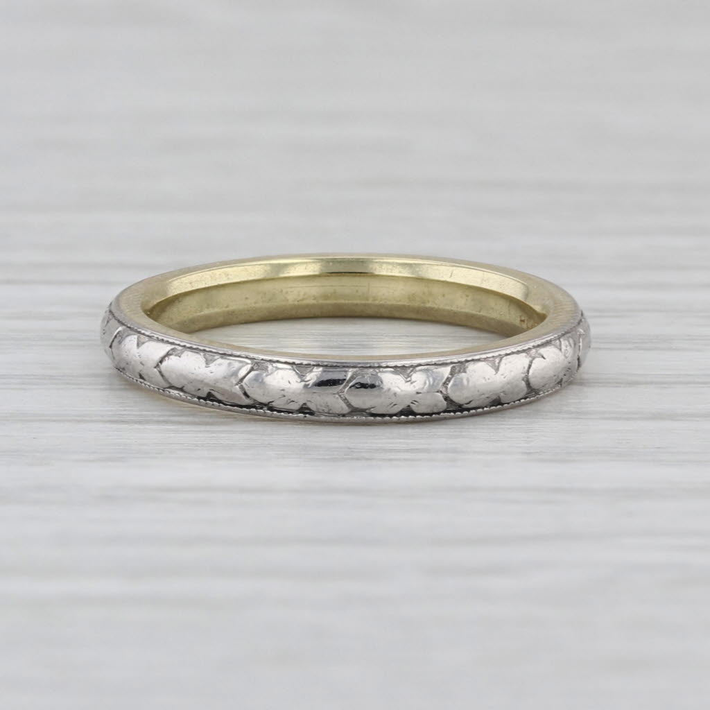 Antique Traub Ornage Blossom Wedding Band 18k Gold Platinum 1920s Ring