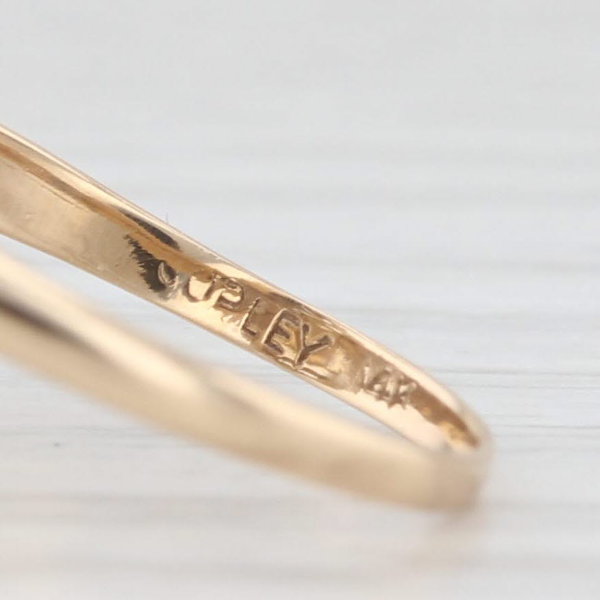 Light Gray Vintage Diamond Rose Cut Solitaire 14k Yellow White Gold Size 3.75