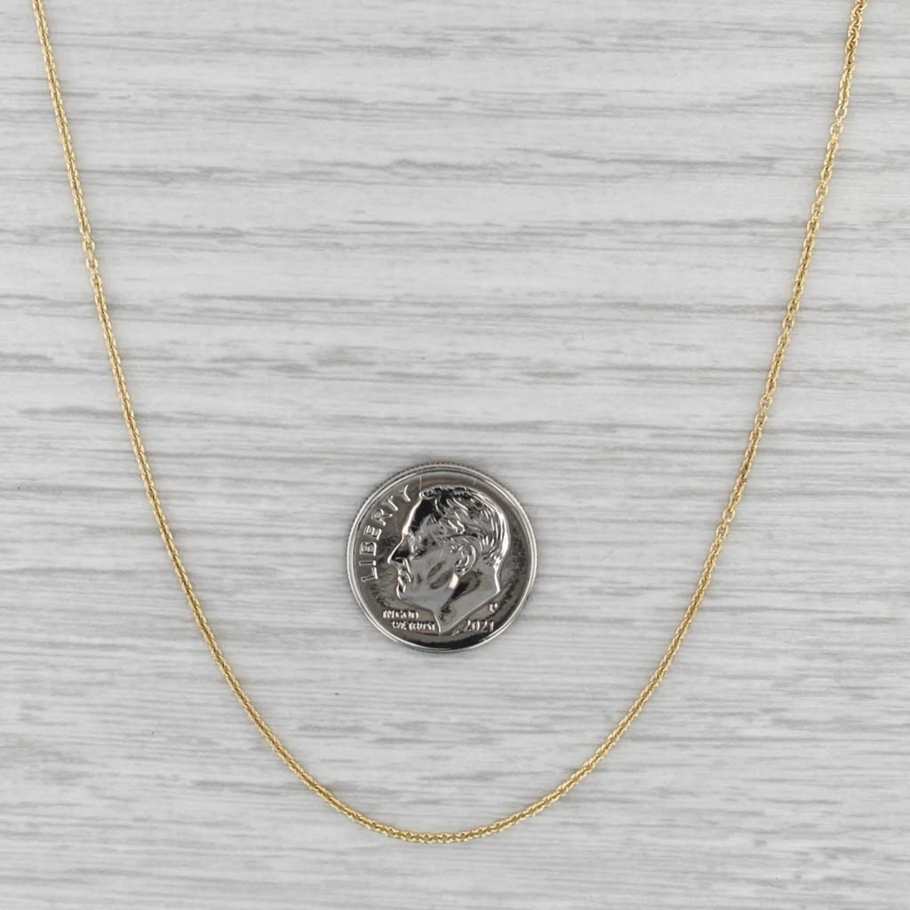 16"18" Cable Chain Necklace 14k Yellow Gold 1.1mm