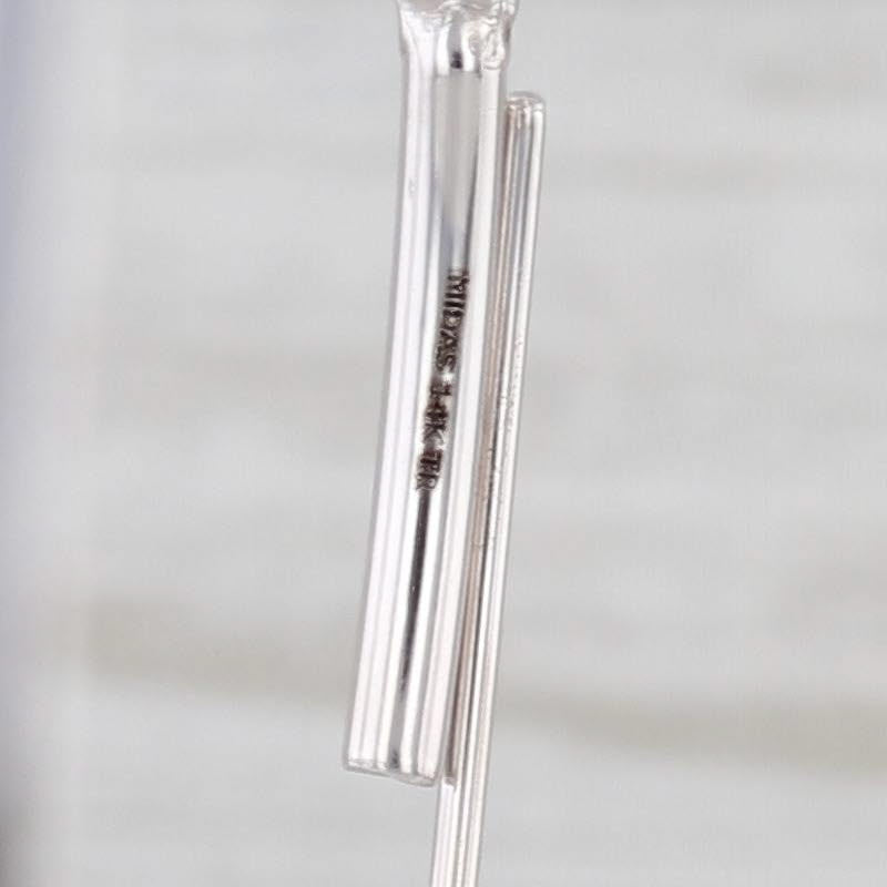 Large Thin Wire Hoop Earrings 14k White Gold 60 x 1.7mm Round Hoops