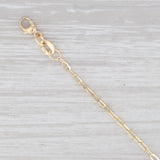 Light Gray New Paperclip Chain Necklace 14k Yellow Gold 16" 1.7mm Cable Chain Lobster Clasp