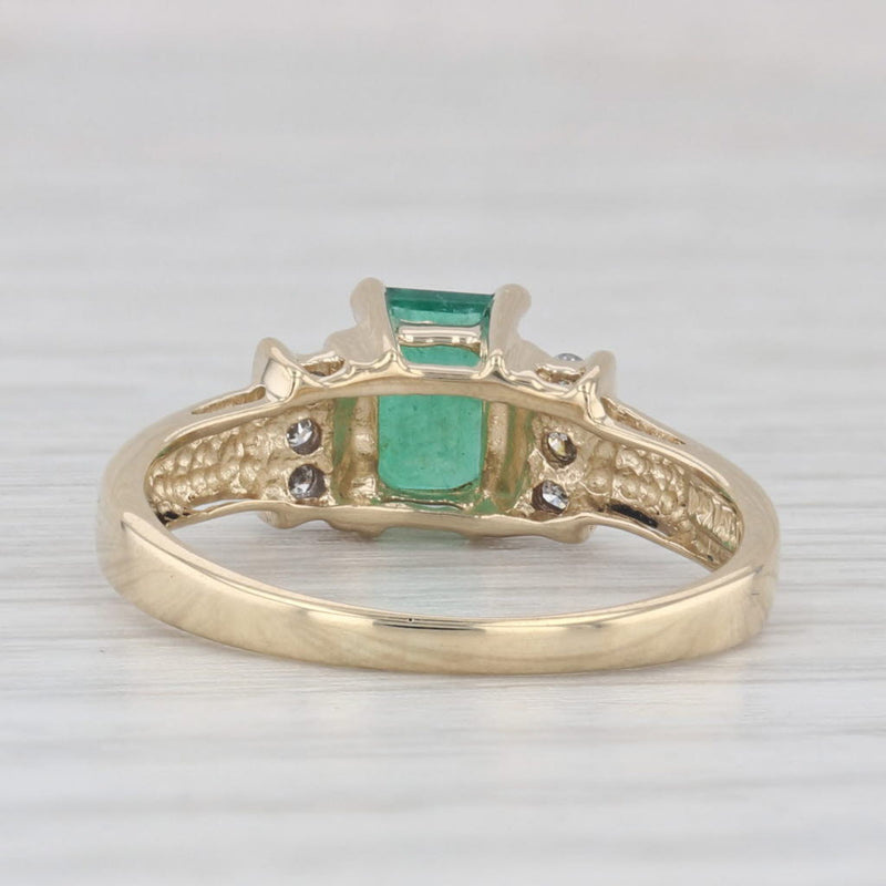 0.68ctw Emerald Diamond Ring 14k Yellow Gold Size 5.75