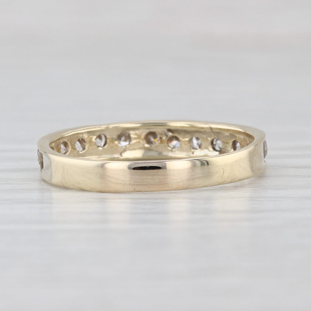 0.90ctw Diamond Wedding Band 14k Yellow Gold Size 9.5 Anniversary Stackable Ring