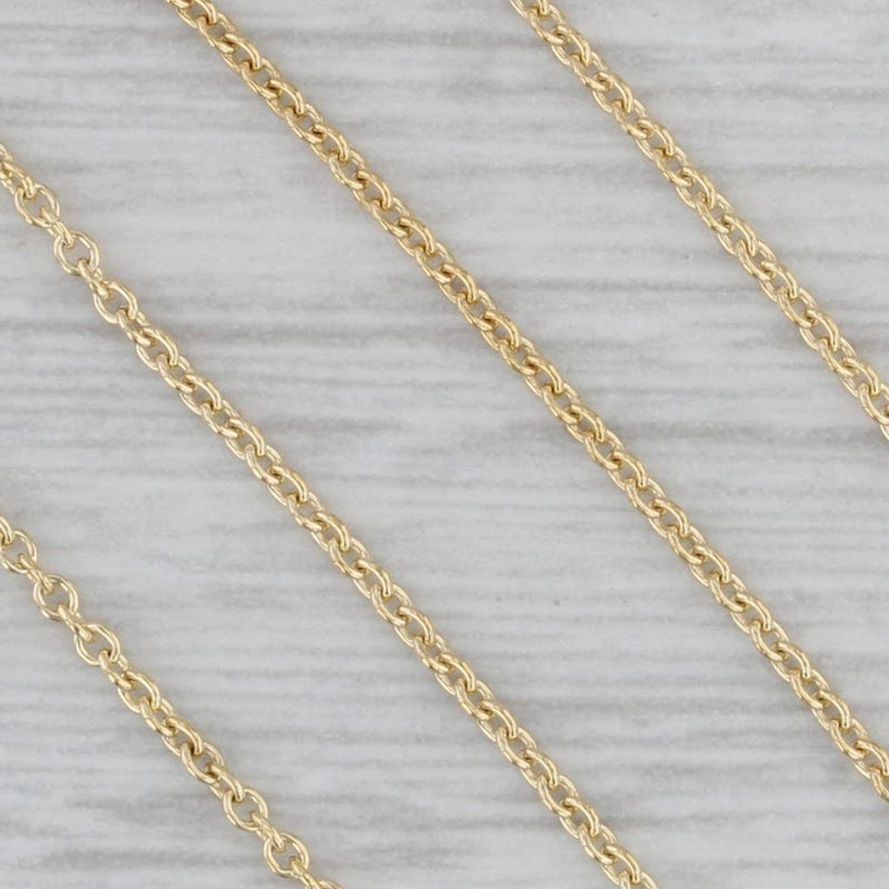 New 0.45ctw Diamond Station Necklace 14k Yellow Gold 16-18" Adjustable Chain