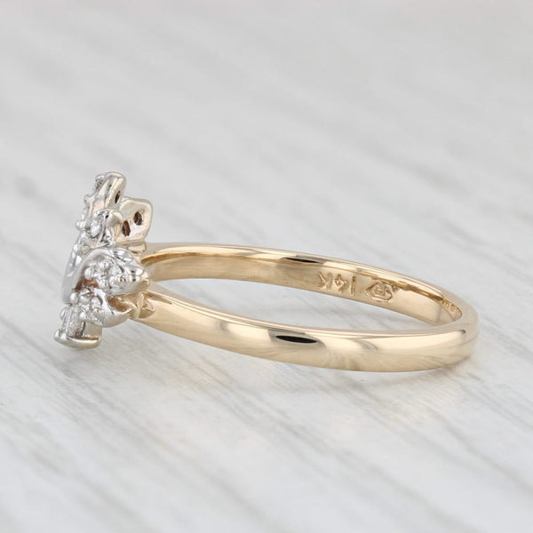 Light Gray 0.18ctw Diamond Enhancer Ring Jacket 14k Yellow Gold Size 6.25 Wedding Band