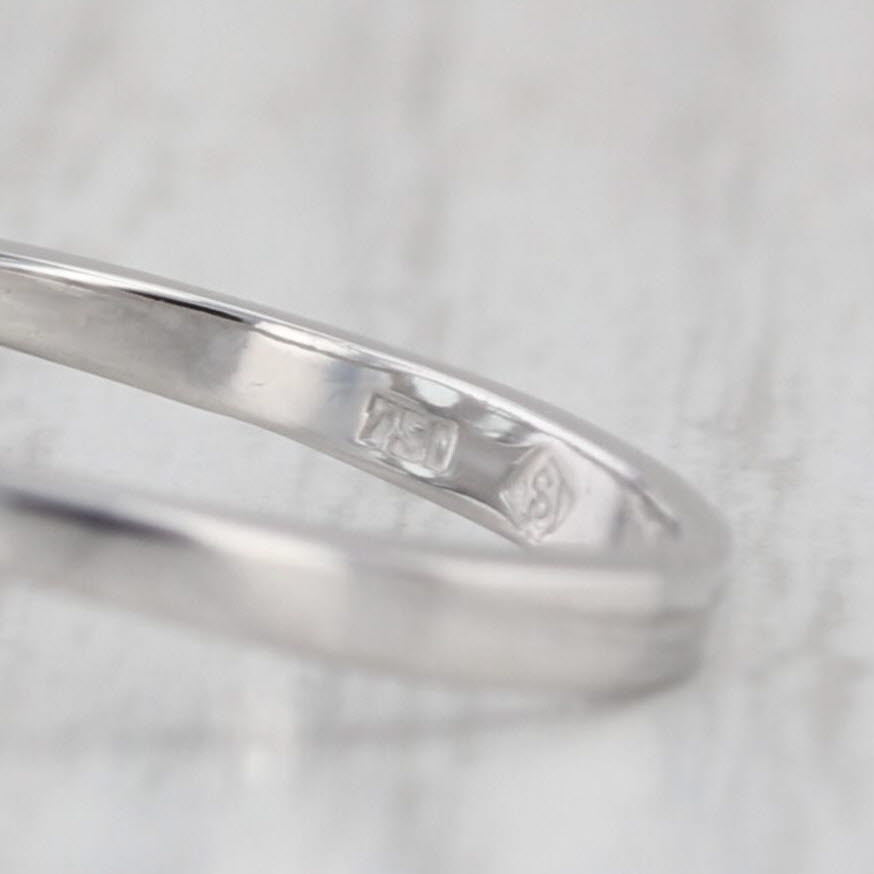 5.40ct Oval Aquamarine Solitaire Ring 18k White Gold Size 5