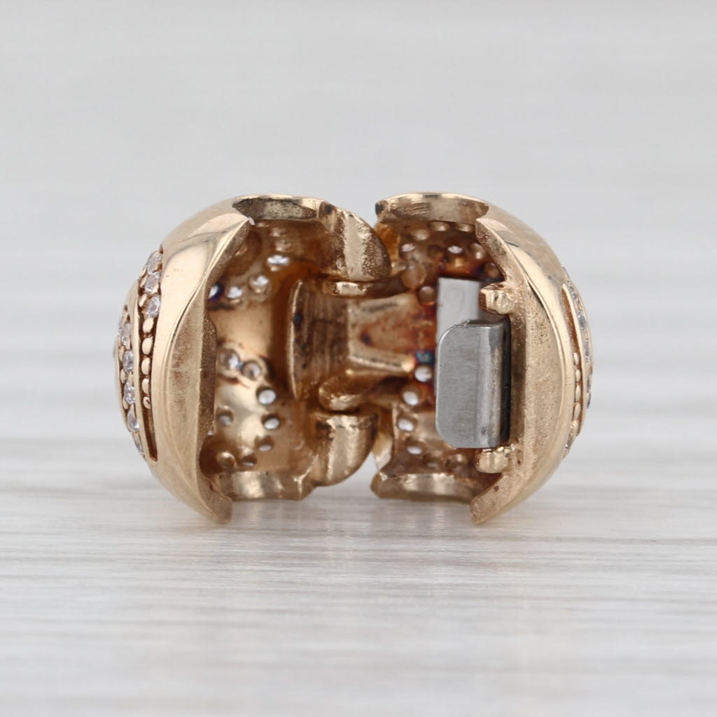 Pandora Mickey Mouse 14k Gold Lock Charm Cubic Zirconia Disney Park Exclusive