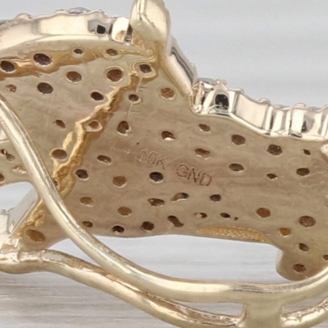 0.19ctw Diamond Polo Player on Horse Pendant 10k Yellow Gold