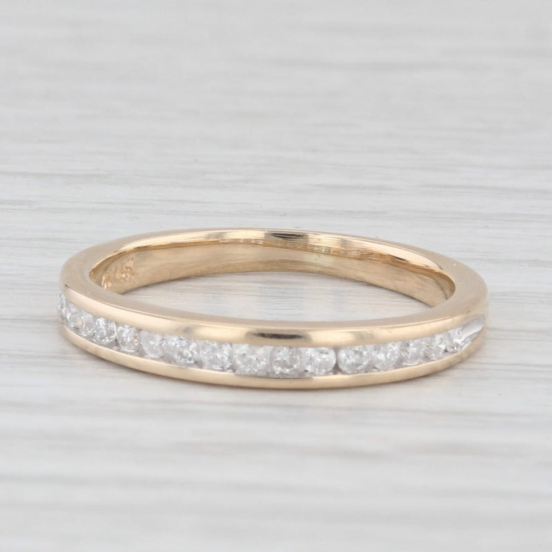 0.18ctw Diamond Wedding Band 14k Yellow Gold Size 5.5 Stackable Ring