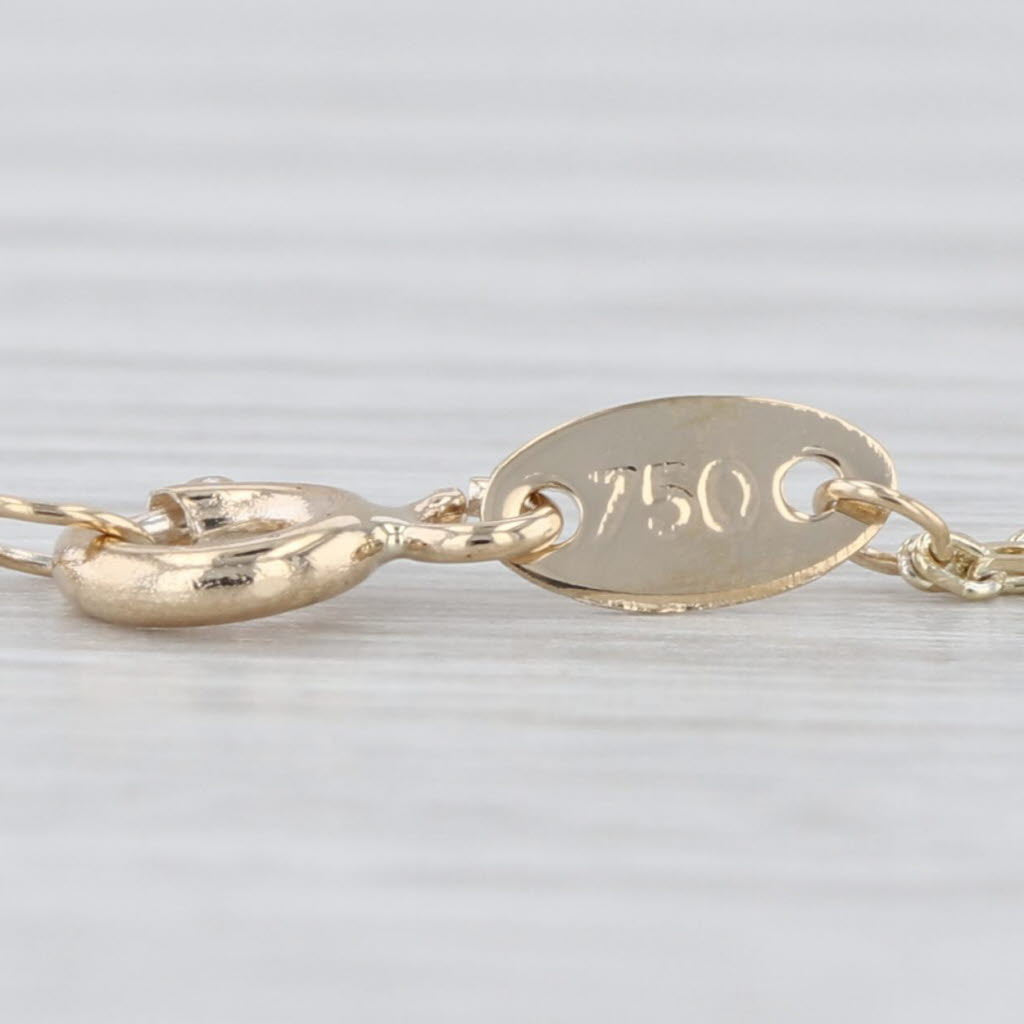 Double Chain V Necklace 18k Yellow Gold 18" Cable Chain