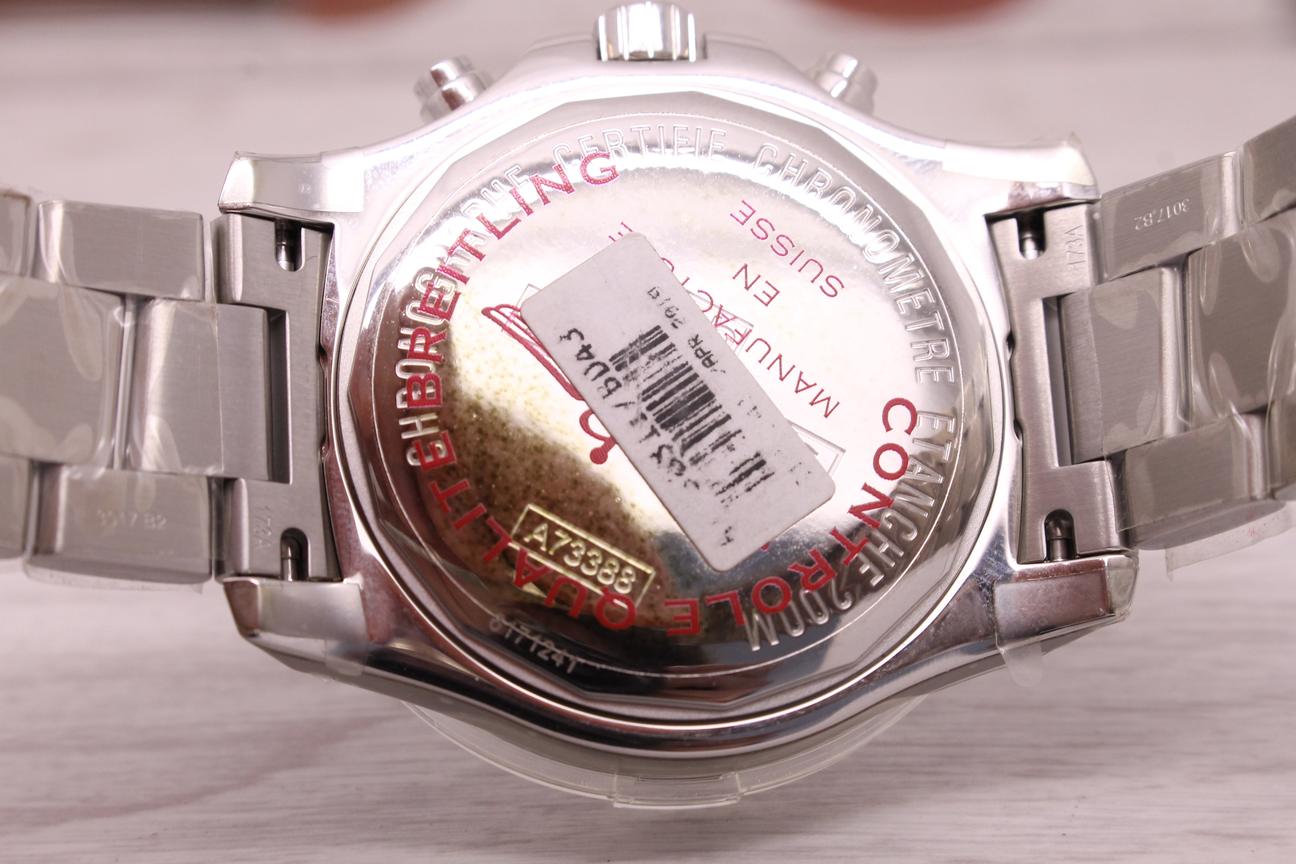 Breitling Colt A73388 Mens 43mm Steel Quartz Chronograph Watch w Box UNWORN NOS