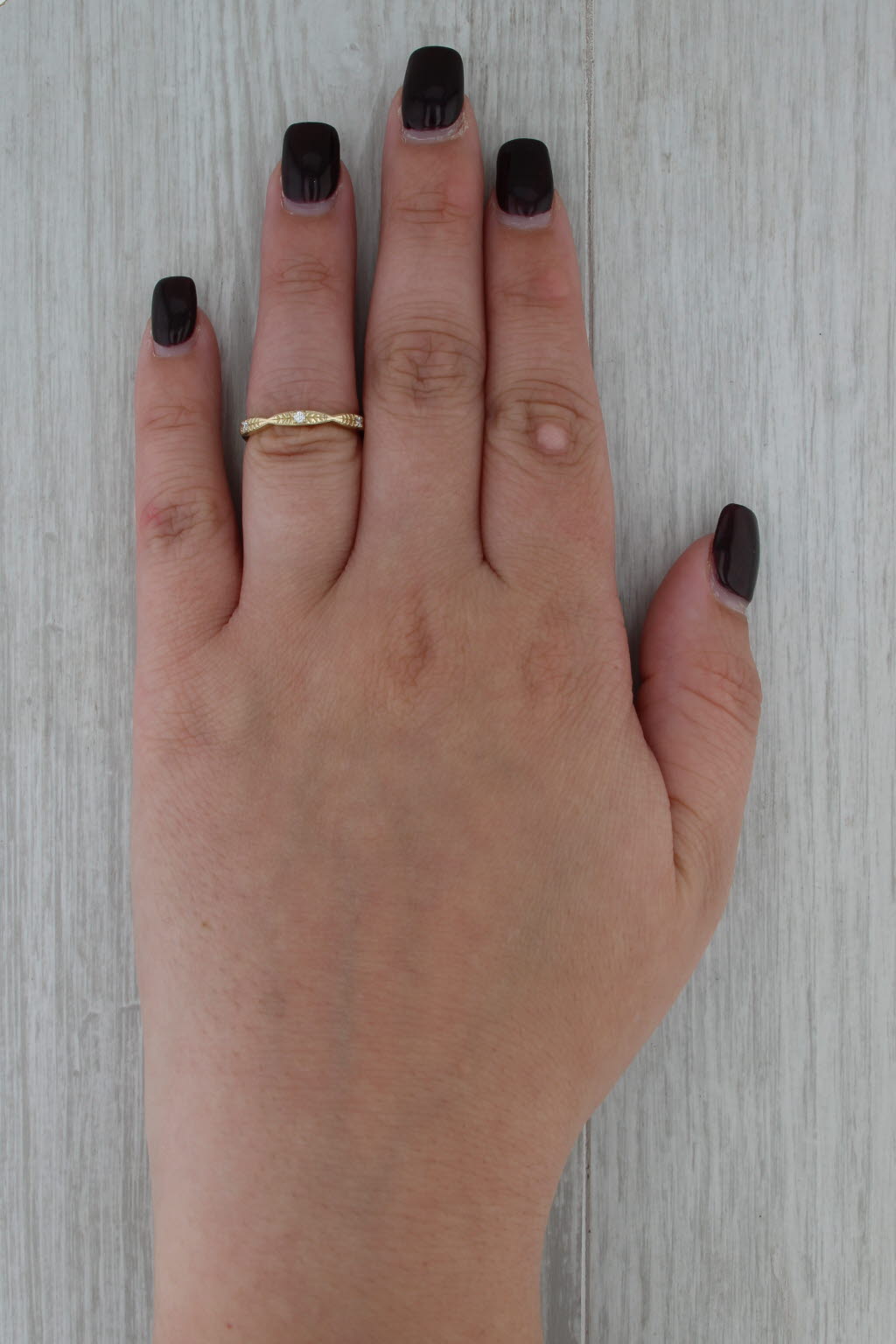 New Lab Created Diamond Wedding Band 14k Yellow Gold Stackable Anniversary Ring