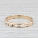 0.15ctw Diamond Wedding Band 14k Yellow Gold Size 8 Stackable Anniversary Ring